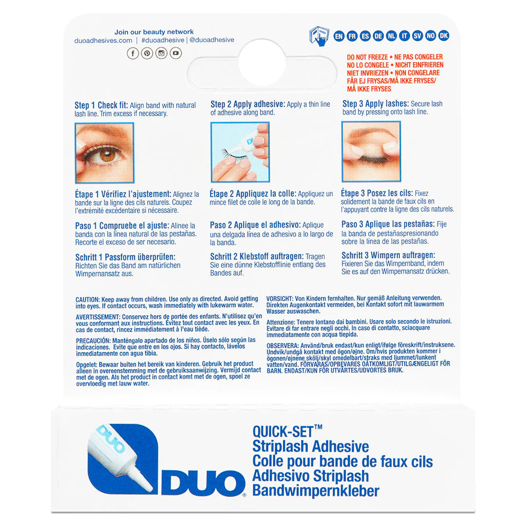 Duo Eyelash Glue Quick Set Lash adhesive (7g) - White/Clear